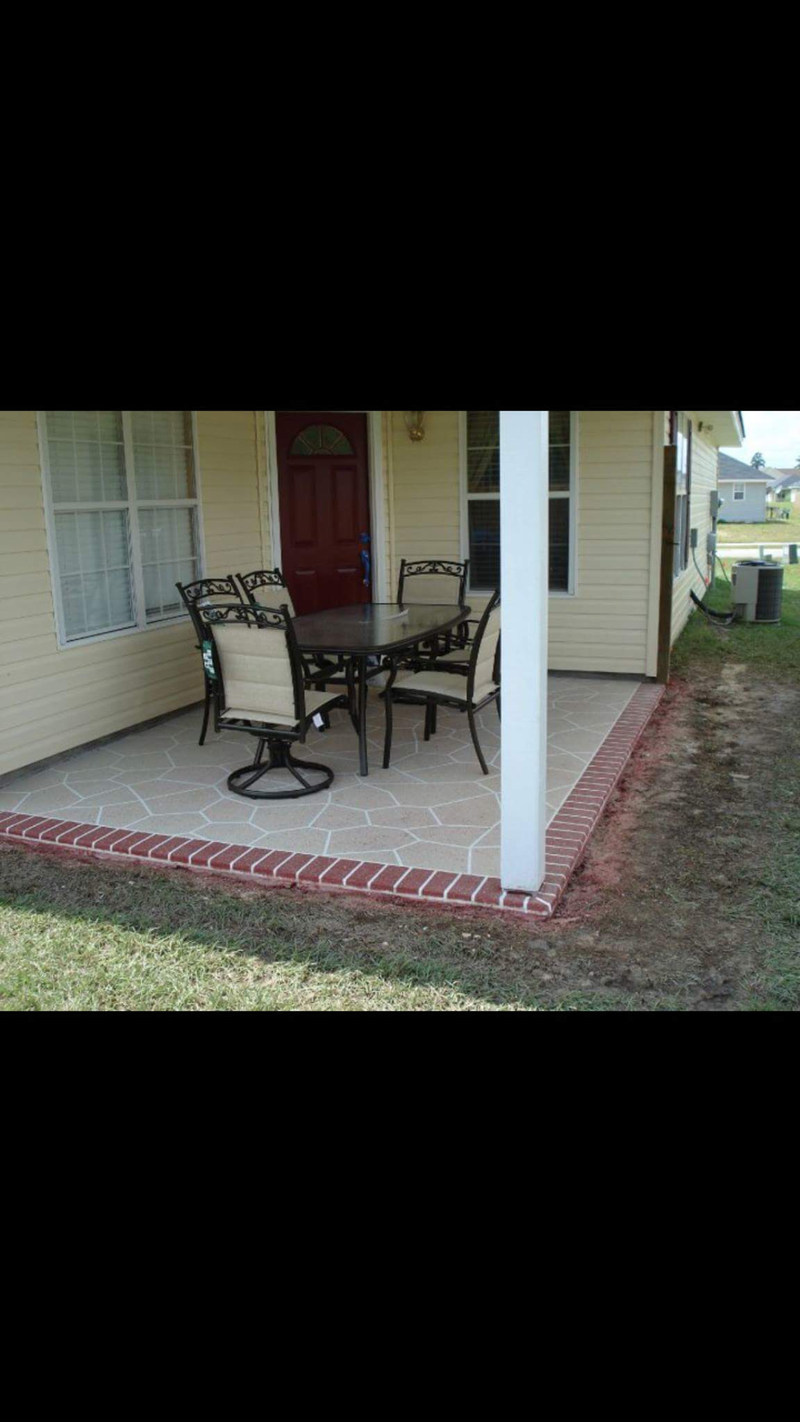 Decorative stone pattern front porch coating Savannah GA