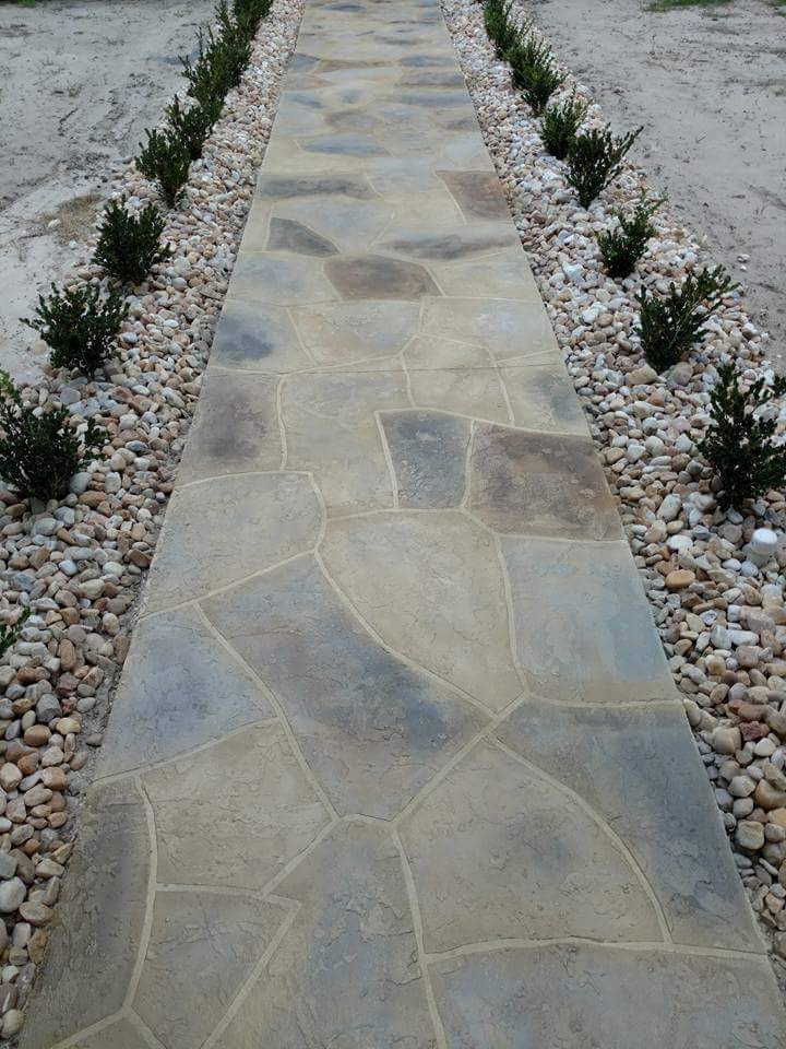 Decorative stone concrete walkway Savannah GA